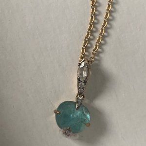 Nadri Agean Triplet and White Topaz Gold Plated Sterling necklace.